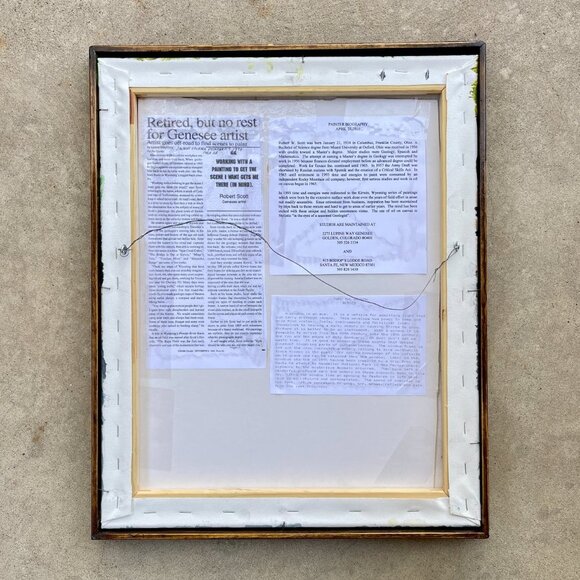 Framed Original Oil Painting on Canvas - Fox in Santa Fe New Mexico - Picture 8 of 15